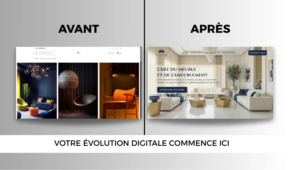 Refonte moderne d'un site web existant