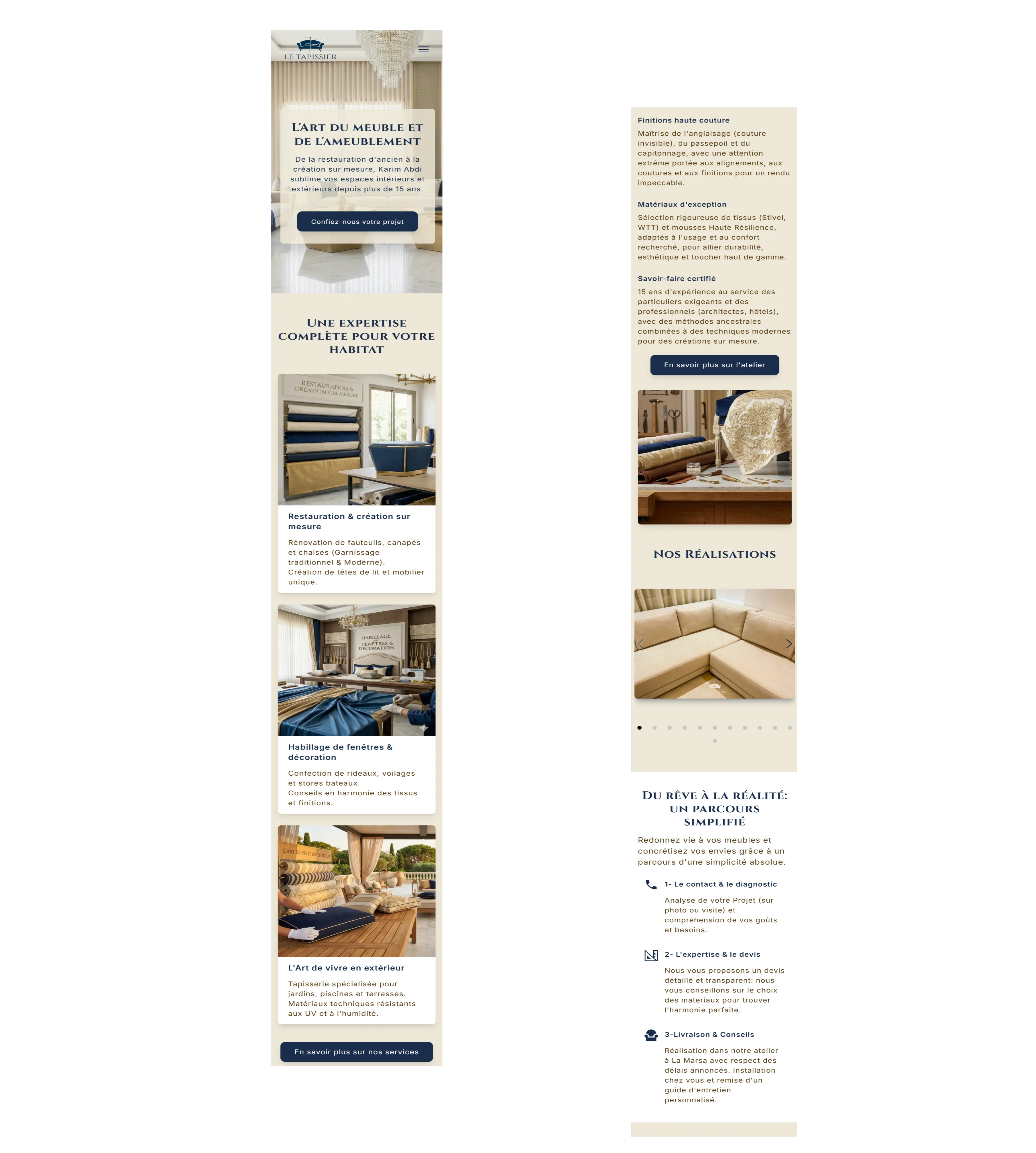 Le Tapissier mobile view